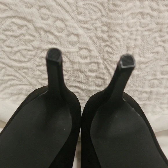 New! Classic black stiletto heels pumps shoes party formal prom size 11 pointed - Picture 9 of 11